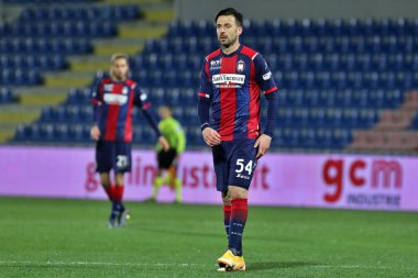 Crotone - Sassuolo, Stadio Ezio Scida ile 14 Şubat 2021 'de Crotone İtalya / LiveMedia' da oynanan Serie A futbol maçı sırasında Samuel Di Carmine (Crotone FC)