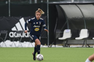 Martina Rosucci (Juventus) İtalyan Coppa Italia Women maçında Juventus vs Empoli Ladies 'e karşı Vinovo (TO), İtalya' da Juventus Eğitim Merkezi, 13 Şubat 2021 - Fotoğraf: LiveMedia / Danilo Vigo
