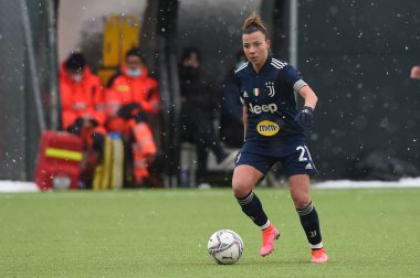 Arianna Caruso (Juventus) İtalyan Coppa Italia Women maçında Juventus vs Empoli Ladies 'e karşı Vinovo (TO), İtalya' da Juventus Eğitim Merkezi, 13 Şubat 2021 - Fotoğraf: LiveMedia / Danilo Vigo