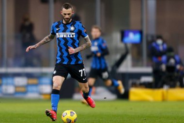 Marcelo Brozovic (FC Internazionale) İtalyan futbol takımı Serie A maçında FC Internazionale, SS Lazio 'ya karşı Milano, İtalya' daki Giuseppe Meazza Stadyumu 'nda 14 Şubat 2021 - Fotoğraf: LiveMedia / Francesco Scaccianoce