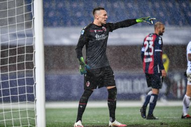İtalya futbol takımı Serie A maçında Lukasz Skorupski (Bologna FC) Bologna FC - Benevento Calcio maçında Renato Dall & # 39; Ara stadyumu, Bologna, İtalya, 12 Şubat 2021 - Kredi: LiveMedia / Alessio Marini