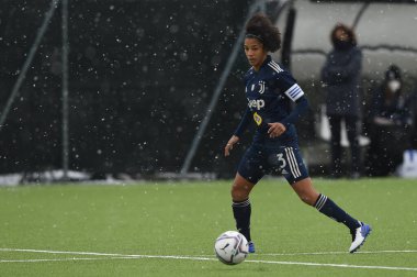 Sara Gama (Juventus) İtalyan Coppa Italia Women maçında Juventus vs Empoli Ladies vs Vinovo (TO), İtalya 'da Juventus Antrenman Merkezi, 13 Şubat 2021 - Fotoğraf: LiveMedia / Danilo Vigo