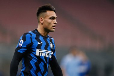 Lautaro Martinez (FC Internazionale) İtalyan futbol takımı Serie A maçında FC Internazionale, SS Lazio 'ya karşı Milano, İtalya' daki Giuseppe Meazza Stadyumu 'nda 14 Şubat 2021 - Fotoğraf: LiveMedia / Francesco Scaccianoce