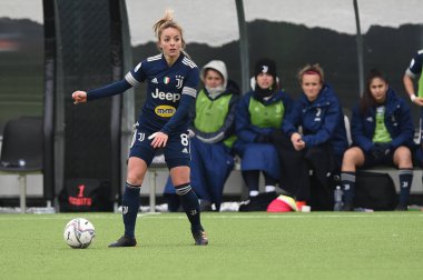 Martina Rosucci (Juventus) İtalyan Coppa Italia Women maçında Juventus vs Empoli Ladies 'e karşı Vinovo (TO), İtalya' da Juventus Eğitim Merkezi, 13 Şubat 2021 - Fotoğraf: LiveMedia / Danilo Vigo