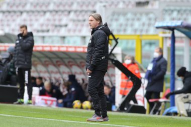 İtalyan futbol takımı Serie A maçında Davide Nicola (Koç Torino FC) Torino FC ile Cenova CFC maçında Torino Gran Torino, İtalya, Torin, 13 Şubat 2021 - Fotoğraf: LiveMedia / Claudio Benedetto