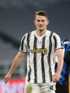 Matthijs De Ligt (Juventus FC) İtalyan futbolu Coppa Italia maçında Juventus FC Internazionale ile Torino, İtalya 'daki Allianz Stadyumu, 2009 Şubat 2021 - Fotoğraf: LiveMedia / Claudio Benedetto
