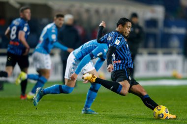 Luis Muriel (Atalanta) İtalya 'da Coppa Italia maçında Atalanta BC ile SSC Napoli arasında oynanan Bergamo, İtalya' daki Gewiss Stadyumu 'nda, 10 Şubat 2021 - Fotoğraf: LiveMedia / Francesco Scaccianoce