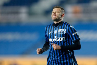 Josip Iliciç (Atalanta) İtalya 'nın Bergamo, İtalya' daki Gewiss Stadyumu 'nda oynanan İtalya Coppa BC-SSC Napoli maçı sırasında kaçırılan gol fırsatı sonrasında çaresizlik, 10 Şubat 2021 - Kredi: LiveMedia / Francesco Scaccianoce