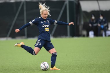 Matilde Lundorf Skovsen (Juventus) İtalyan Coppa Italia Women maçında Juventus vs Empoli Ladies at the Juventus Training Center, İtalya, 13 Şubat 2021 - Fotoğraf: LiveMedia / Danilo Vigo