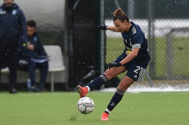 Arianna Caruso (Juventus) İtalyan Coppa Italia Women maçında Juventus vs Empoli Ladies 'e karşı Vinovo (TO), İtalya' da Juventus Eğitim Merkezi, 13 Şubat 2021 - Fotoğraf: LiveMedia / Danilo Vigo
