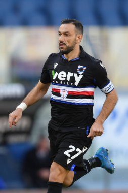 Sampdoria 'dan Fabio Quagliarella İtalyan futbol takımı Serie A maçında SS Lazio, UC Sampdoria' ya karşı 20 Şubat 2021 - Fotoğraf: LiveMedia / Claudio Pasquazi