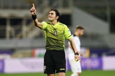 Giampaolo Calvarese, İtalya 'nın Floransa kentindeki Artemio Franchi stadyumunda oynanan Serie A maçında hakem ACF Fiorentina' ya karşı Spezia Calcio, 19 Şubat 2021 - Fotoğraf: LiveMedia / Matteo Papini