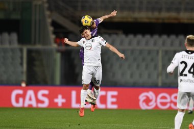 AC Spezia takımından Kevin Agudelo, İtalya futbol takımı Serie A maçında ACF Fiorentina 'nın Spezia Calcio' ya karşı oynadığı Floransa 'daki Artemio Franchi stadyumunda 19 Şubat 2021 - Fotoğraf: LiveMedia / Matteo Papi
