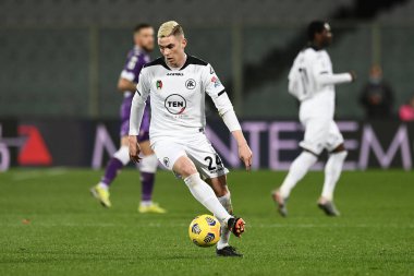AC Spezia takımından Nahuel Estevez, İtalya 'nın Floransa şehrindeki Artemio Franchi stadyumunda oynanan ACF Fiorentina-Spezia Calcio maçında 19 Şubat 2021 - Fotoğraf: LiveMedia / Matteo Papini