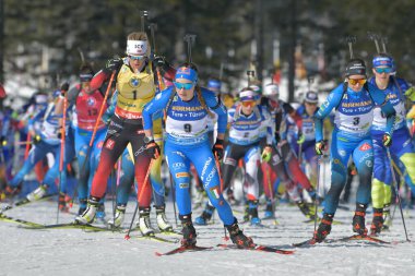 WIERER Dorothea ITA Biathlon 2021 IBU Dünya Şampiyonası Biatlon - Kadınlar 12.5 km Mass Start at the Biathlon Circuit in Pokljuka, Slovenya, 21 Şubat 2021 - Kredi: LiveMedia / Marco Todaro