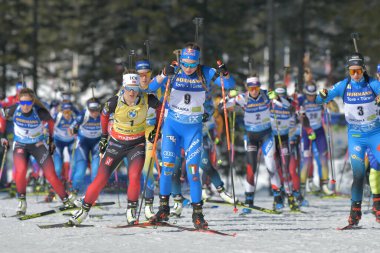 WIERER Dorothea ITA Biathlon 2021 IBU Dünya Şampiyonası Biatlon - Kadınlar 12.5 km Mass Start at the Biathlon Circuit in Pokljuka, Slovenya, 21 Şubat 2021 - Kredi: LiveMedia / Marco Todaro