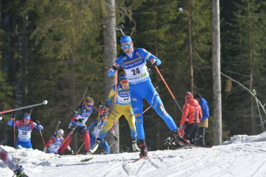 VITTOZI Lisa ITA Biathlon 2021 IBU Dünya Şampiyonası Biatlon - Kadınlar 12.5 km Mass Start at the Biathlon Circuit in Pokljuka, Slovenya, 21 Şubat 2021 - Kredi: LiveMedia / Marco Todaro