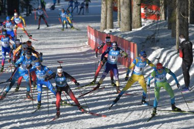 Biathlon IBU Dünya Şampiyonası Biatlon - Erkekler 15 km Mass Start at the Biathlon Circuit in Pokljuka, Slovenya, 21 Şubat 2021 - Fotoğraf: LiveMedia / Marco Todaro