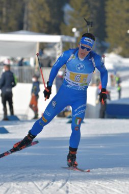 GIACOMEL Tommaso - Biathlon Dünya Biatlon Şampiyonası sırasında İtalya - Pokljuka, Slovenya 'daki Biathlon pistinde Erkekler 4x7.5 km Bayrak, 20 Şubat 2021 - Fotoğraf: LiveMedia / Marco Todaro
