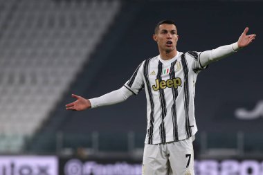 Cristiano Ronaldo (Juventus FC) İtalya futbol takımı Serie A maçında Juventus FC Crotone 'a karşı Torino, İtalya' daki Allianz stadyumunda 22 Şubat 2021 - Fotoğraf: LiveMedia / Claudio Benedetto