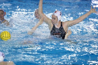 Waterpolo EuroLeague kadınları çeyrek finalleri sırasında C. Tabani (Lifebrain SIS Roma) - Roma, İtalya 'daki Federal Ostia Merkezinde Lifebrain SIS Romanları Dunaujavaros' a karşı, 24 Şubat 2021 - Kredi: LiveMedia / Luigi Mariani