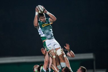 Eli Snyman (Benetton Treviso) Rugby Guinness Pro 14 maçında Benetton Treviso ile Connacht Rugby maçında Treviso, İtalya 'daki Monigo Stadyumu' nda 26 Şubat 2021 'te karşılaştı.