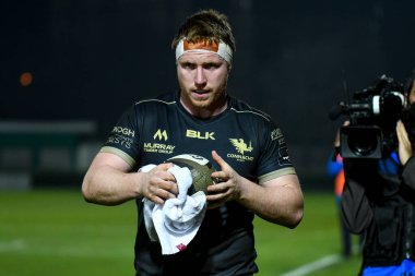 Shane Delahunt (Connacht) Rugby Guinness Pro 14 maçında Benetton Treviso, Connacht Rugby 'ye karşı Treviso, İtalya' daki Monigo Stadyumu 'nda 26 Şubat 2021' te oynanan maçta uyardı.