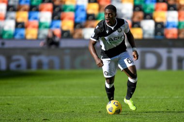 Jean-Victor Makengo (Udinese) İtalyan futbol takımı Serie A maçında Udinese Calcio - ACF Fiorentina maçı sırasında Udine, İtalya 'da Dacia Arena Stadyumu, 28 Şubat 2021 - Fotoğraf: LiveMedia / Ettore Griffoni