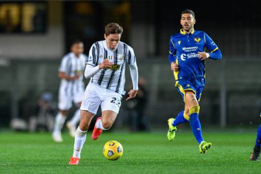 Federico Chiesa (Juventus FC) İtalya 'nın Verona kentinde Hellas Verona-Juventus FC maçında, 27 Şubat 2021 - Fotoğraf: LiveMedia / Alessio Marini