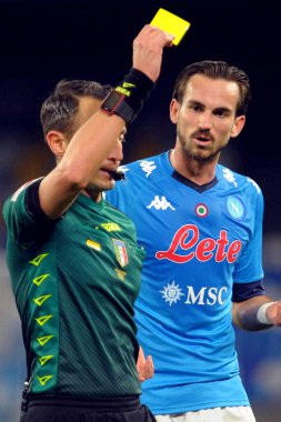 Kalidou Koulibaly (SSC Napoli), İtalya 'nın Napoli şehrindeki Diego Armando Maradona Stadyumu' nda oynanan SSC Napoli-Benevento Calcio maçında 28 Şubat 2021 tarihinde LiveMedia / Renato Olimpio