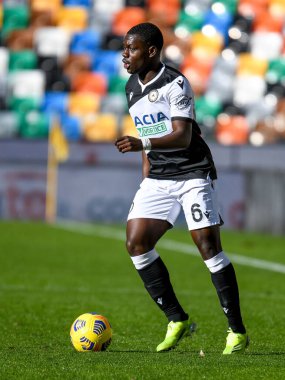 Jean-Victor Makengo (Udinese) İtalyan futbol takımı Serie A maçında Udinese Calcio - ACF Fiorentina maçı sırasında Udine, İtalya 'da Dacia Arena Stadyumu, 28 Şubat 2021 - Fotoğraf: LiveMedia / Ettore Griffoni