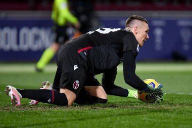 İtalya futbol takımı Serie A maçında Lukasz Skorupski (Bologna) Bologna FC - SS Lazio maçı sırasında İtalya 'nın Bologna kentindeki Renato Dall & # 39; Ara stadyumunda, 27 Şubat 2021 - Fotoğraf: LiveMedia / Ettore Griffoni