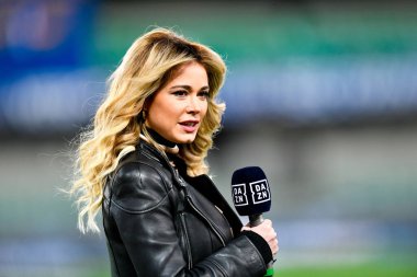 Diletta Leotta İtalyan televizyon sunucusu Serie A maçı sırasında Hellas Verona - Juventus FC maçı Verona, İtalya 'da Stadyum Bentegodi' de, 27 Şubat 2021 - Fotoğraf: LiveMedia / Alessio Marini