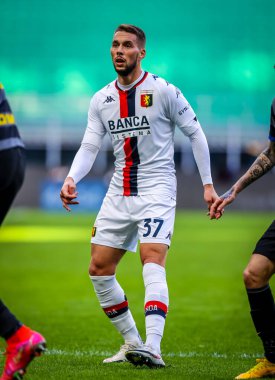 Genoa CFC 'den Marko Pjaca İtalyan futbol takımı Serie A maçında Ceneviz CFC' ye karşı Milano, İtalya 'daki Giuseppe Meazza Stadyumu' nda 28 Şubat 2021 - Kredi: LiveMedia / Fabrizio Carabelli