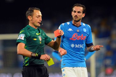 Kalidou Koulibaly (SSC Napoli) için çift kamuflaj İtalyan futbol takımı Serie A maçında SSC Napoli, Benevento Calcio 'ya karşı Napoli' nin Napoli 'deki Diego Armando Maradona Stadyumu' nda 28 Şubat 2021 'de gönderildi.