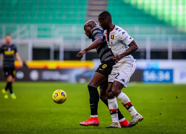 Inters Romelu Lukaku R Struggles Ball Editorial Stock Photo - Stock Image