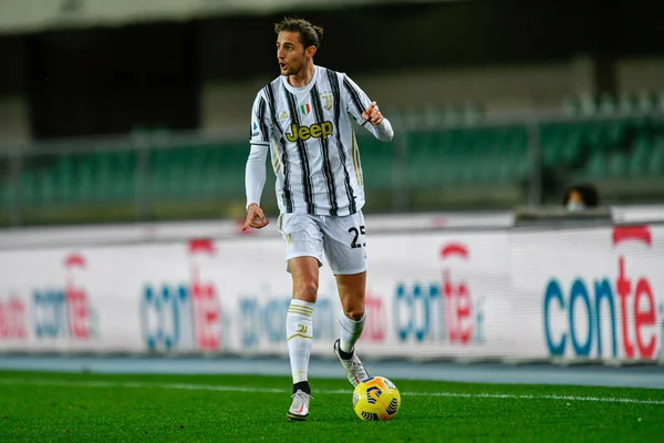 Adrien Rabiot (Juventus FC) İtalyan futbolu Serie A maçında Hellas Verona - Juventus FC, Verona, İtalya 'da Stadyum Bentegodi' de, 27 Şubat 2021 - Fotoğraf: LiveMedia / Alessio Marini