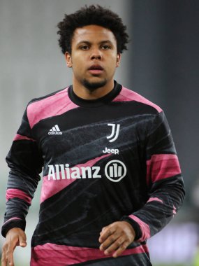 Weston McKennie (Juventus FC) İtalya 'nın Torino şehrindeki Allianz Stadyumu' nda oynanan Juventus FC-Spezia Calcio maçında ısınma turunda, 2 Mart 2021 - Fotoğraf: LiveMedia / Claudio Benedetto