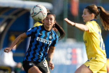 Hazleydi Yoreli Rincon Torres (FC Internazionale) İtalyan futbol takımı Serie A Women, FC Internazionale vs Hellas Verona Women 'a karşı Milano, İtalya' daki Suning Gençlik Geliştirme Merkezi 'nde, 27 Şubat 2021 - Kredi: LiveMedia / Francesco Scaccianoce