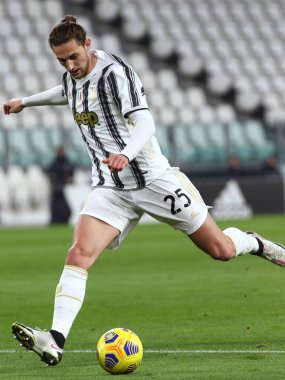 Adrien Rabiot (Juventus FC) İtalyan futbolu Serie A maçında Juventus FC ile Spezia Calcio arasında İtalya 'nın Torino kentindeki Allianz Stadyumu' nda oynanan karşılaşmada, 2 Mart 2021 - Fotoğraf: LiveMedia / Claudio Benedetto