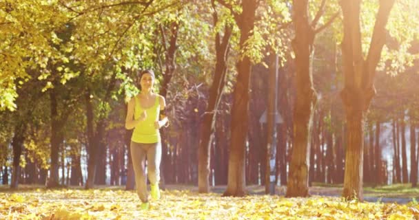 Modelo de fitness feminino jogging — Vídeo de Stock