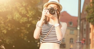 Turizm seyahat fotoğrafçı fotoğraf çekmek