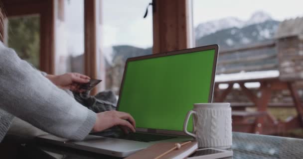 Frau am Laptop nicht wiederzuerkennen — Stockvideo