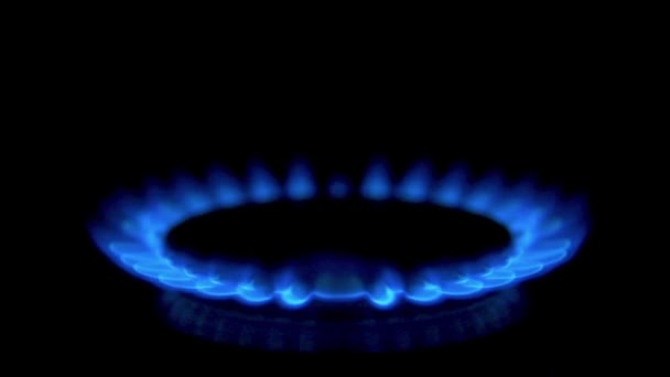 Gas from kitchen gas stove — Stock Video