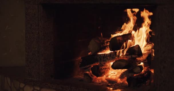Accogliente fuoco ardente — Video Stock