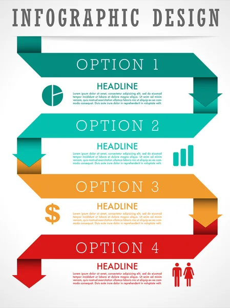 Schema di sfondo infografico — Vettoriale Stock