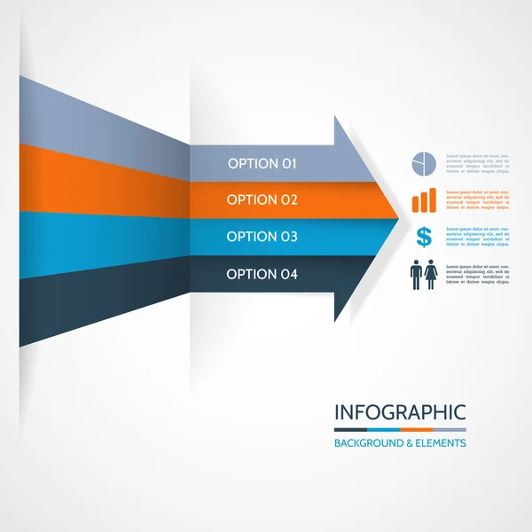 Schema di sfondo infografico — Vettoriale Stock