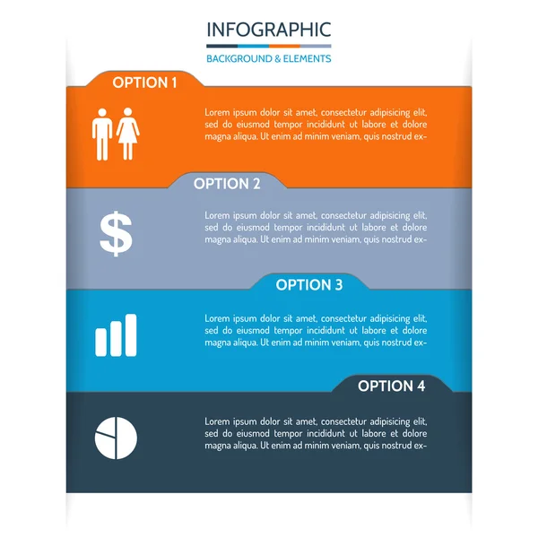 Fondo carta infografica — Vettoriale Stock