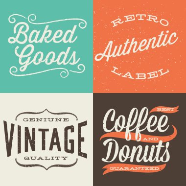 Vintage tipografik etiketleri