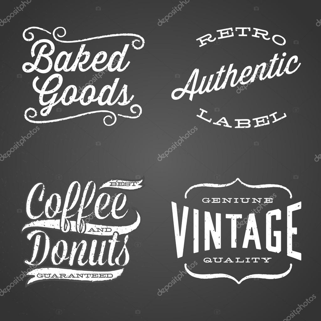 Vintage Chalk Labels Stock Vector by ©giraphics 114326772